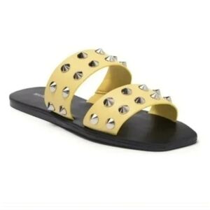 Marc fisher Bolive white studded slide sandals